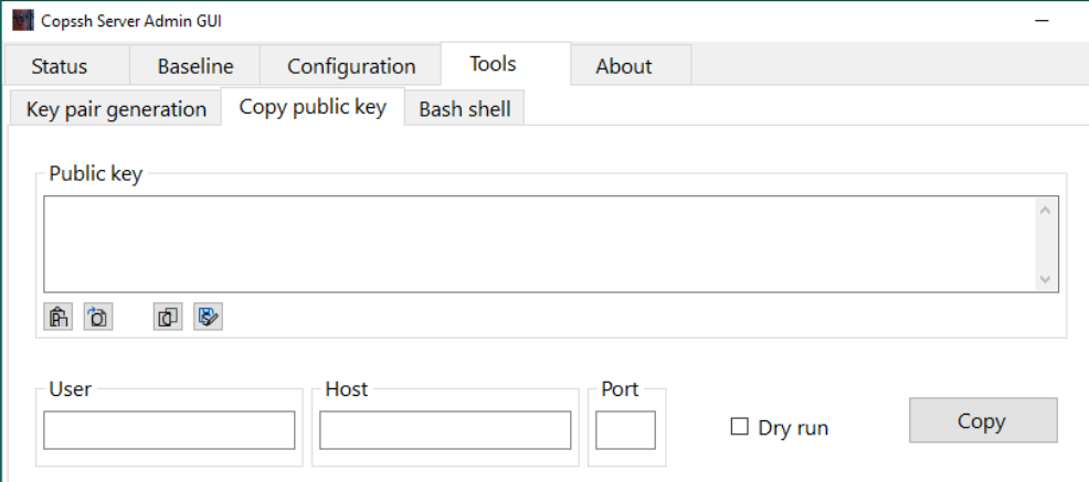 Copy public key tool